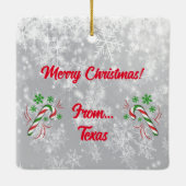 Vrolijk kerstfeest Y'all kerstversiering Keramisch Ornament (Achterkant)