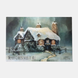 Vrolijk kerstfeest Y'All Marvelous Winter Night Deurmat