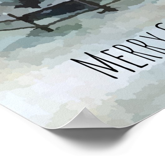 Vrolijk kerstfeest Y'All Marvelous Winter Night Poster (Hoek)