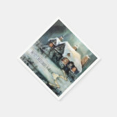 Vrolijk kerstfeest Y'All Marvelous Winter Night Servet (Hoek)