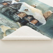 Vrolijk kerstfeest Y'All Marvelous Winter Night Sherpa Deken (3/4)