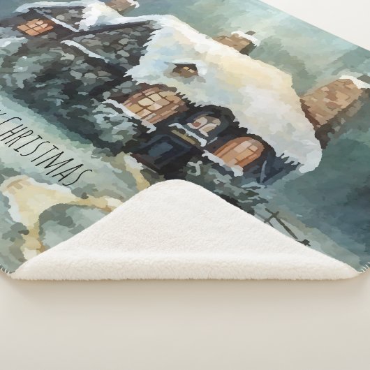 Vrolijk kerstfeest Y'All Marvelous Winter Night Sherpa Deken (3/4)