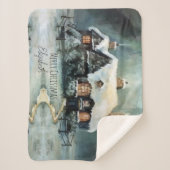 Vrolijk kerstfeest Y'All Marvelous Winter Night Sherpa Deken (Voorkant)