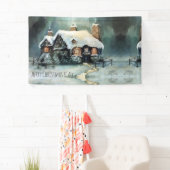 Vrolijk kerstfeest Y'All Marvelous Winter Night Spandoek (Insitu)