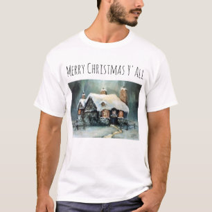 Vrolijk kerstfeest Y'All Marvelous Winter Night T-shirt