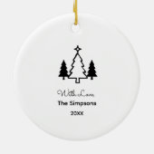 Vrolijk Kerstfeest Y'all Modern Keramisch Ornament (Achterkant)