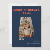 Vrolijk kerstfeest Y'all Navy Alabama State Foto Feestdagenkaart