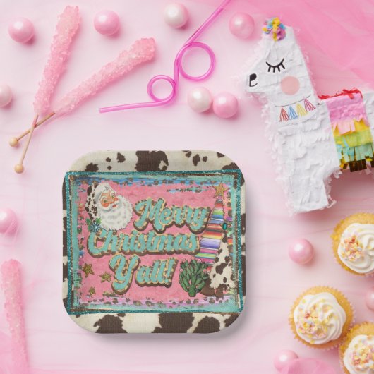 Vrolijk kerstfeest, Y'all papieren borden Papieren Bordje (Feest)