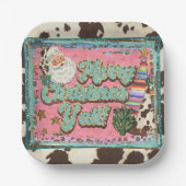 Vrolijk kerstfeest, Y'all papieren borden Papieren Bordje (Voorkant)