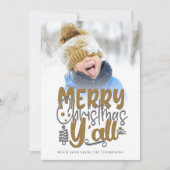 Vrolijk kerstfeest Y'All Photo Artsy Typography (Voorkant)