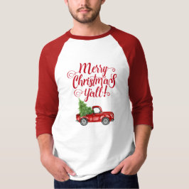 Vrolijk kerstfeest Y'all  Red Truck T-shirt