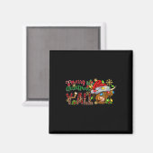 Vrolijk kerstfeest Y'all Schattige Highland Koe Ke Magneet (Voorkant / Achterkant)