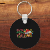 Vrolijk kerstfeest Y'all Schattige Highland Koe Ke Sleutelhanger (Voorkant)