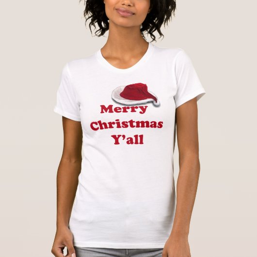 Vrolijk kerstfeest Y'all T-shirt (Voorkant)