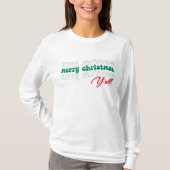 Vrolijk kerstfeest Y'all T-shirt (Voorkant)