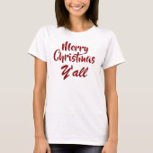 Vrolijk kerstfeest Y'all T-shirt (Voorkant)