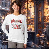 Vrolijk Kerstfeest Y'all T-shirt met lange mouwen