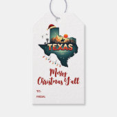 Vrolijk kerstfeest Y'all Texas State Custom Holida Cadeaulabel (Voorkant)