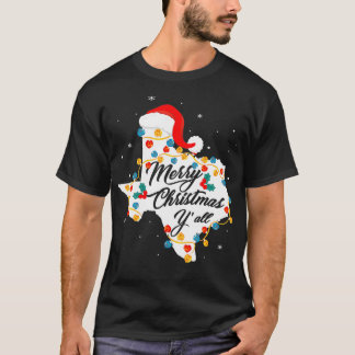 Vrolijk kerstfeest YAll Texas State Texan Holiday  T-shirt