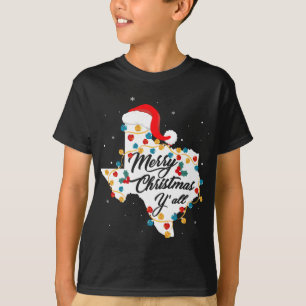 Vrolijk Kerstfeest Yall Texas State Texan Vakantie T-shirt