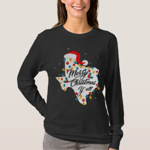 Vrolijk Kerstfeest Yall Texas State Texan Vakantie T-shirt