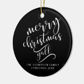 Vrolijk Kerstfeest Y'all Texas Vakantie Foto Keramisch Ornament (Links)