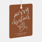 Vrolijk Kerstfeest Y'all Texas Vakantie Foto Metalen Ornament (Voorkant Rechts)