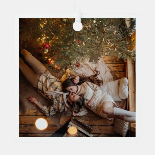 Vrolijk Kerstfeest Y'all Texas Vakantie Foto Metalen Ornament (Achterkant)