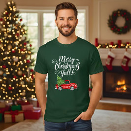Vrolijk kerstfeest Y'all  Truck Groen T-shirt