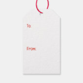 Vrolijk Kerstfeest Yorkie Honden Cadeaulabel (Achterkant)