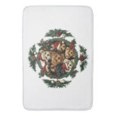 Vrolijk Kerstfeest Yorkshire Terrier Honden Badmat (Voorkant Verticaal)