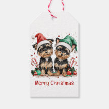 Vrolijk Kerstfeest Yorkshire Terrier Honden