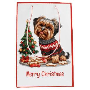 Vrolijk Kerstfeest Yorkshire Terrier Honden Medium Cadeauzakje