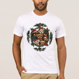 Vrolijk Kerstfeest Yorkshire Terrier Honden T-shirt
