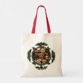Vrolijk Kerstfeest Yorkshire Terrier Honden Tote Bag (Achterkant)