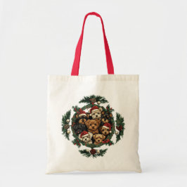 Vrolijk Kerstfeest Yorkshire Terrier Honden Tote Bag