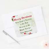 vrolijk kerstfeest | Zakelijke verwijzing voor kla Vierkante Sticker (Envelop)