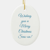 Vrolijk kerstfeest Zeeen | Kerstmis met de zeebode Keramisch Ornament (Achterkant)