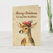 Vrolijk Kerstfeest Zeer Herten Grootvader Kaart (Voorkant)
