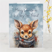 Vrolijk Kerstfeest Zeer Herten Vriend Leuke Humor Kaart (Gele Bloem)