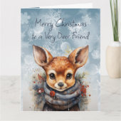 Vrolijk Kerstfeest Zeer Herten Vriend Leuke Humor Kaart (Voorkant)