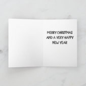 VROLIJK KERSTFEEST, ZEGT DE KERSTMAN FEESTDAGEN KAART (Binnen)