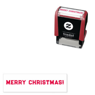Vrolijk kerstfeest zelfinktende stempel