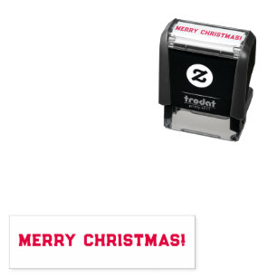 Vrolijk kerstfeest zelfinktende stempel