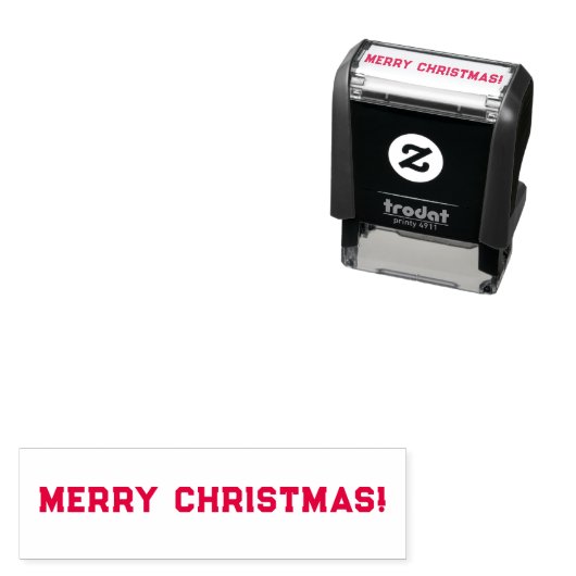 Vrolijk kerstfeest zelfinktende stempel (In situ)