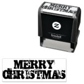 Vrolijk kerstfeest  zelfinktende stempel (In situ)