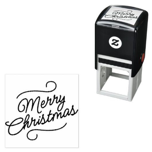 Vrolijk kerstfeest  zelfinktende stempel (In situ)