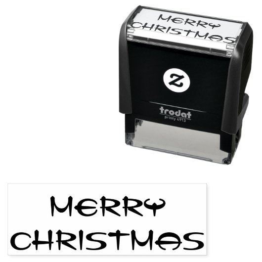 Vrolijk kerstfeest  zelfinktende stempel (In situ)