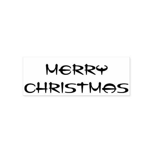 Vrolijk kerstfeest zelfinktende stempel (Design)