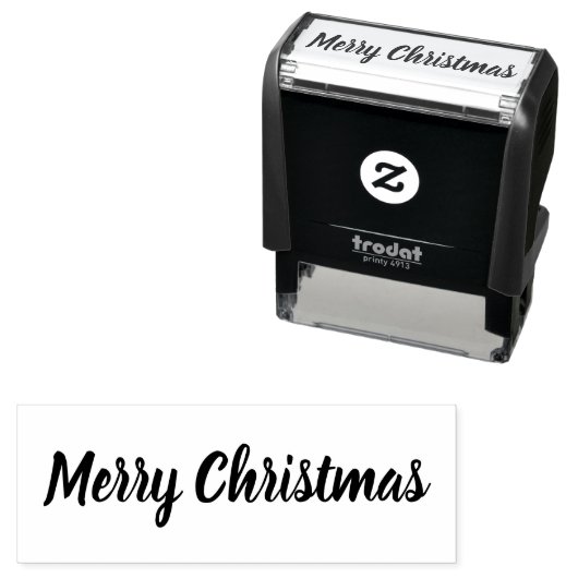 Vrolijk kerstfeest  zelfinktende stempel (In situ)